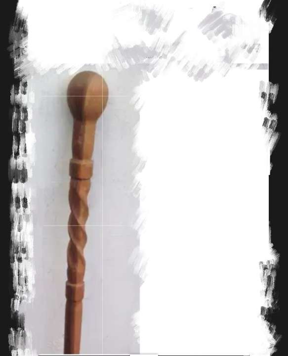 1 WALKING STICK Black wood Barley twist Look at my Buy Now items No Waiting