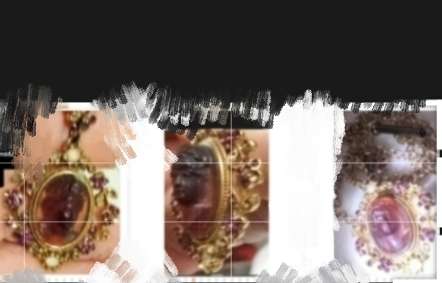 Necklace CAMEO c1980 Glass 3D  Chain West Germany Look at my Buy Now-No Waiting