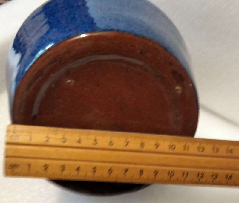 Jug Art Pottery COBOLT oxide glaze terracotta High cutaway Spout French LOOK atMy BUY NOW NO WAITING