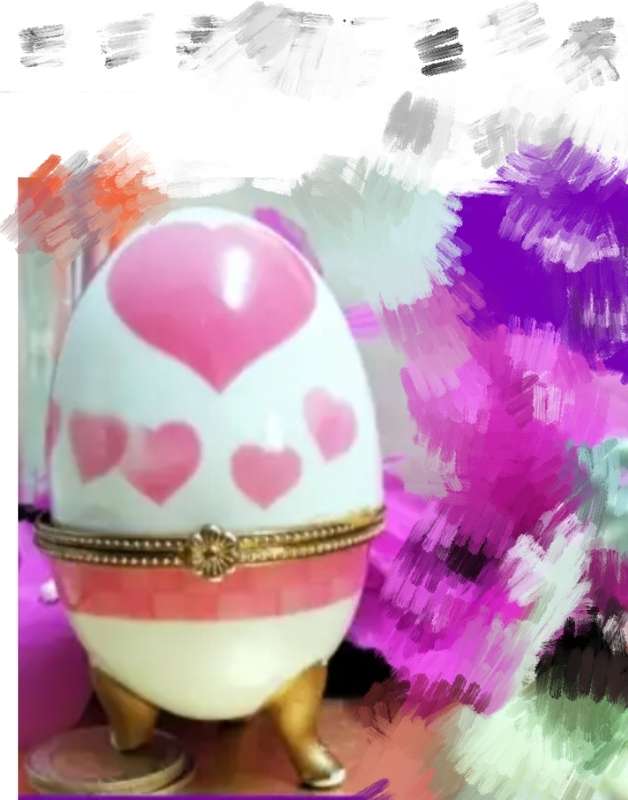 Trinket Pill box egg gilt Pink-LOOK At My BUY NOW listings NO WAITING
