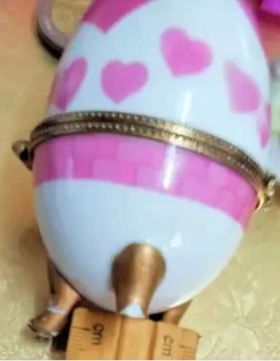 Trinket Pill box egg gilt Pink-LOOK At My BUY NOW listings NO WAITING