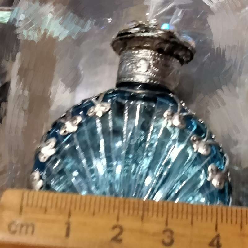 Bohemian Perfume Bottle Rhinestone Crystal Mesh Hand Crafted Czechoslovakia