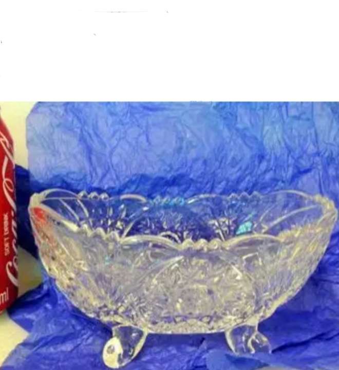 Vase Cut Glass Crystal Snail foot bowl
