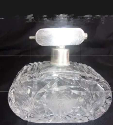 ANTIQUE 1920s ROYAL BRIERLEY ROSE CUT GLASS CRYSTAL PERFUME ATOMISER No Pump