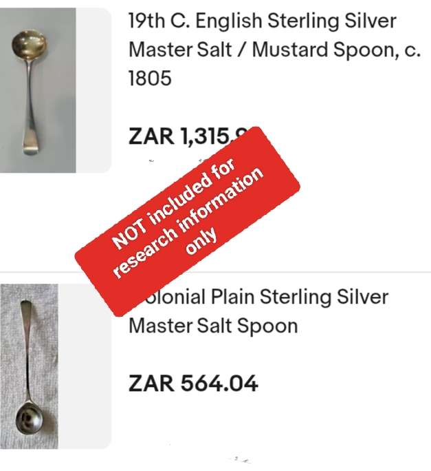 Antique STERLING SILVER  Nathanial Mills Master gilt Salt Spoon LOOK AT MY BUY NOW items NO WAITING