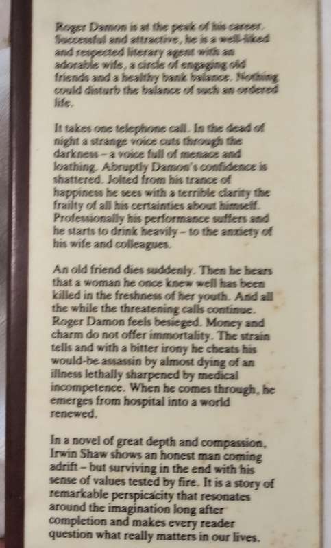 Irwin Shaw-  Acceptable Losses - PB 1983 GB Hardcover 271 pages