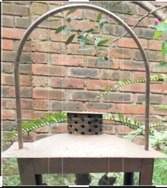 Lantern Candle holder LARGE METAL Traditional floral - insect -LOOK At My BUY NOW-NO WAITING