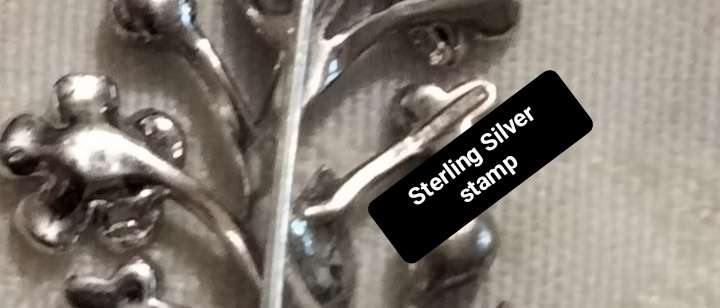 Brooch  MARCASITE-1 Sterling Silver Clearly marked LOOK At My BUY NOW LISTINGS NO WAITING