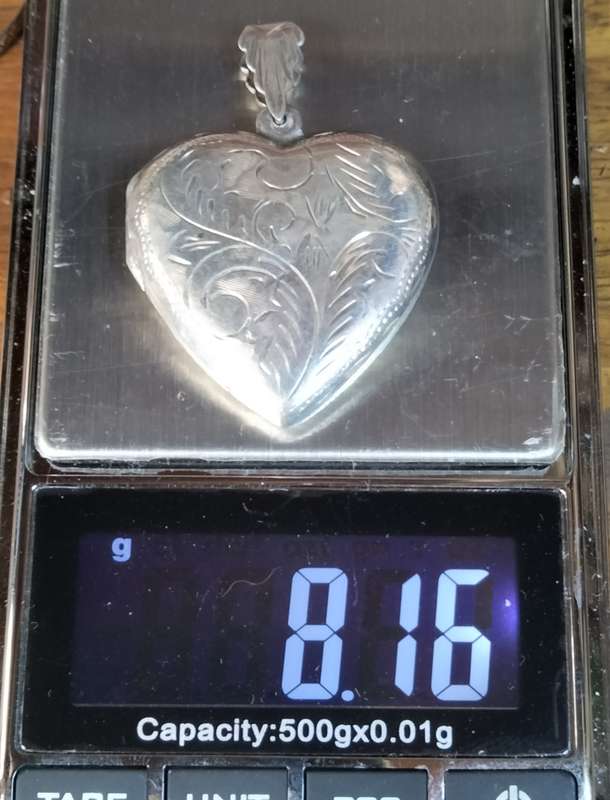VTGLocket+Choker Chain925 Italy+HEART Sterling Silver 925 double sided LOOK atMy BUY NOW-NO WAITING
