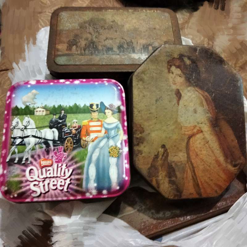 3  TINS 1 modern Quality street sweets +2 old 1 KILTY Toffies LOOK At My BUY NOW listings NO WAITING