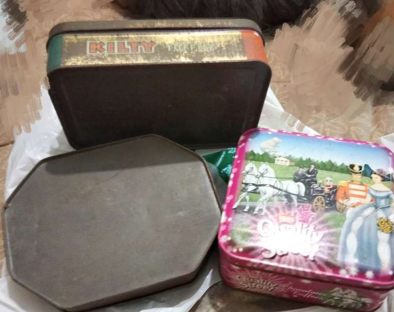 3  TINS 1 modern Quality street sweets +2 old 1 KILTY Toffies LOOK At My BUY NOW listings NO WAITING