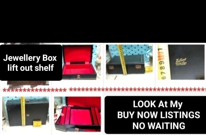 JEWELLERY Box-Tallent of Old Bond Street London- faux leather LOOK At My BUY NOW listings NO WAITING