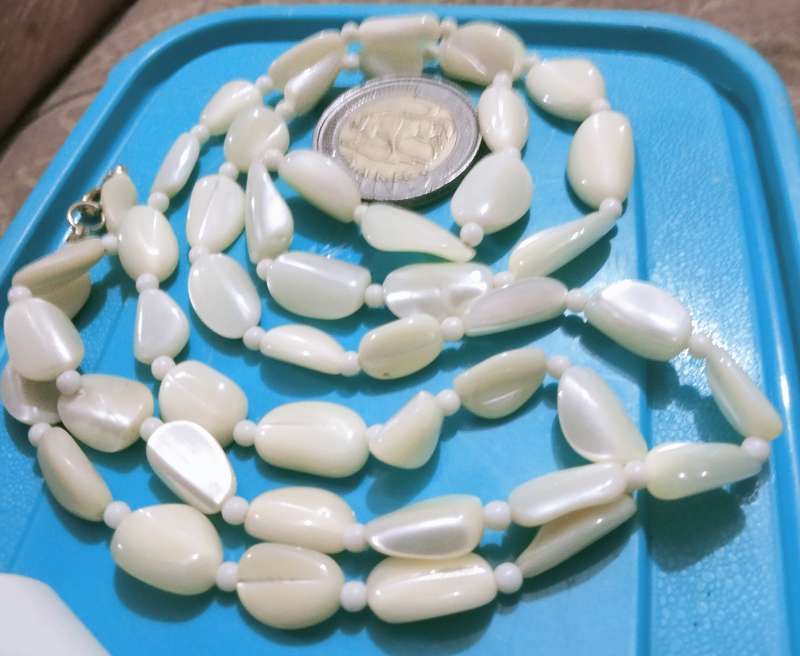 NECKLACE Butterscotch Mother of Pearl Polished  Organic - LOOK At All My BUY NOW items NO