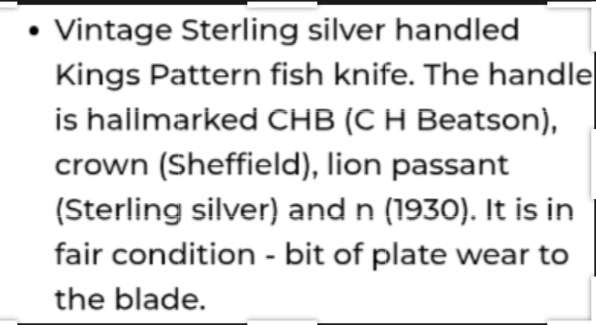 6 Vintage Sterling Silver table items for one bid