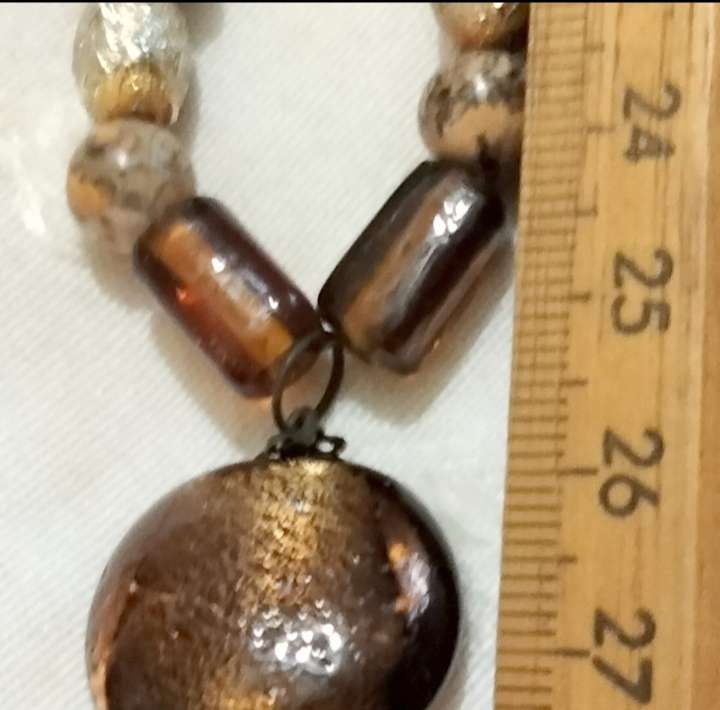 NECKLACE 3 Munano -1 WEDDING Cake -1 lampwork glass-1 Art glass All 1 Bid