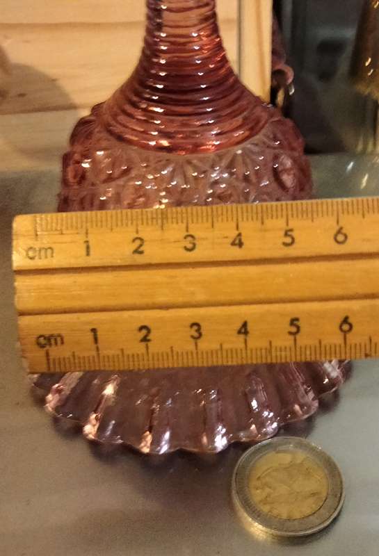 Fenton Glass Bell-Vintage Button+daisy Ribbed handle ruffled+Clanger LOOK at my BUY NOW-NO WATING