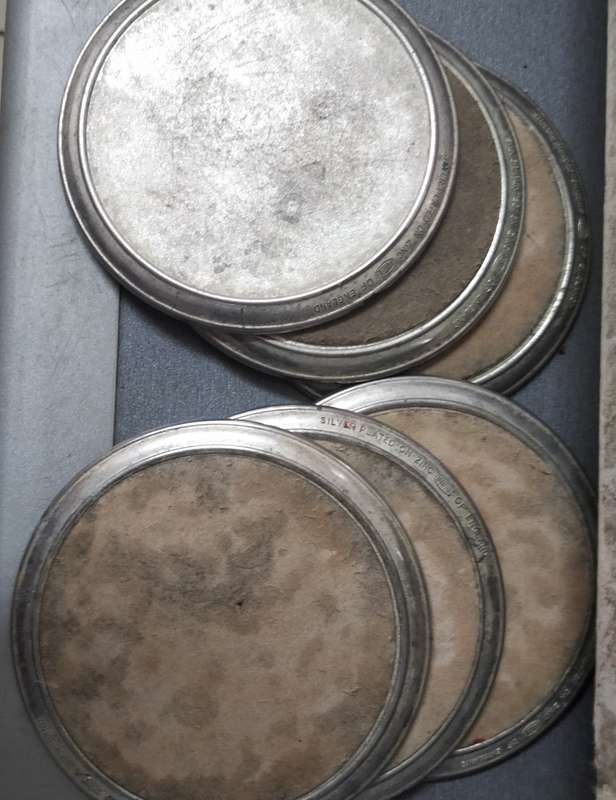 IANTHE silver plated -6 Drip Coasters+Stand-England LOOK at my BUY NOW listings NO WAITING Waiting