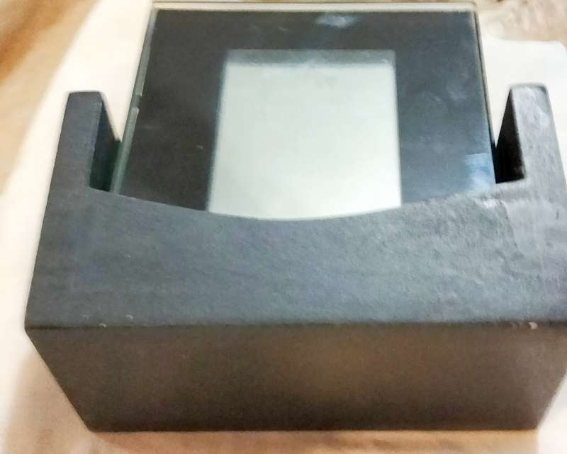 Coasters 4 mirror Drip Coasters+Stand-WoodLOOK at my BUY NOW listings NO WAITING Waiting