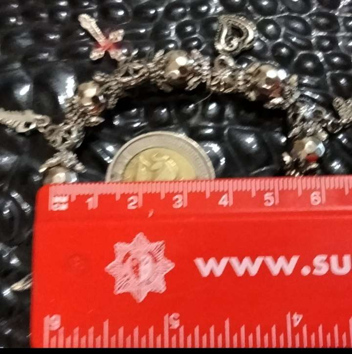 Take 2 bracelet Stretch charms Silver Tone costume jewellery look at my Buy Now listings No Waiting