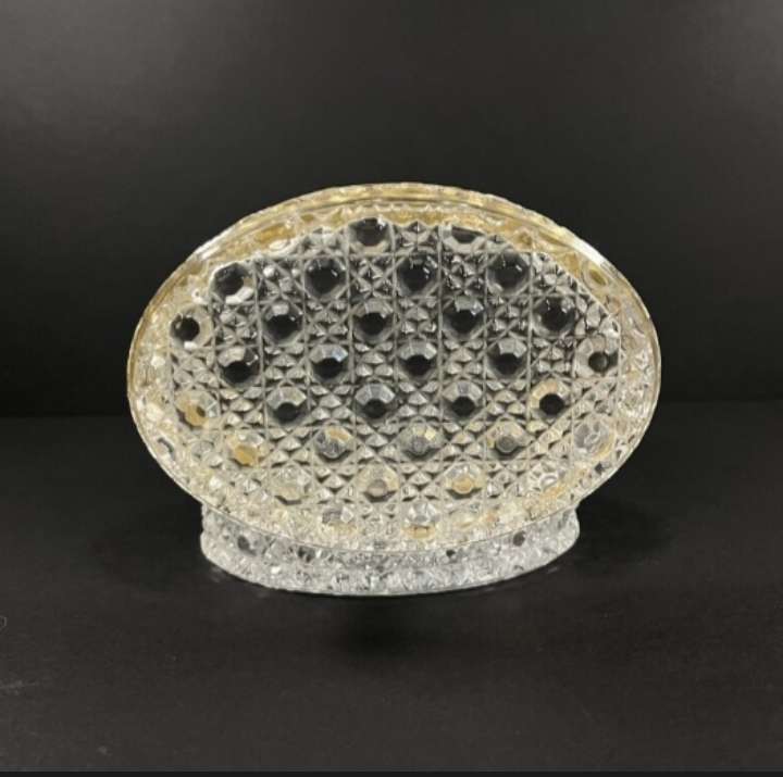 RARE-G.S.E.Ottone Garantito CRYSTAL HingedTRINKET BoxIataliaRefraction Super LuminousHigh resonance