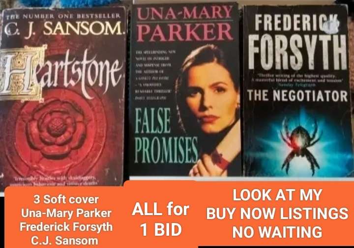 Book CJ Swanson-Heartstone-Una M Parker-False Promises+ForsythNeg.LOOK atMy BUY NOW items NO WAITING