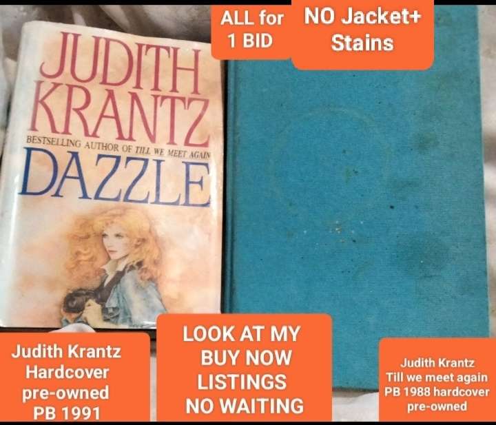 2 Books JUDITH KRANTZ -DAZZLE + Till We Meet AgainPB hardcover Pre-owned