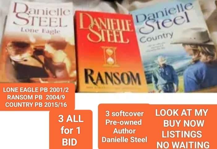 Danielle Steel -Country -Ransom -Lone eagle Softcover pre-owned LOOK At My BUY NOW LISTINGS NOW WAIT