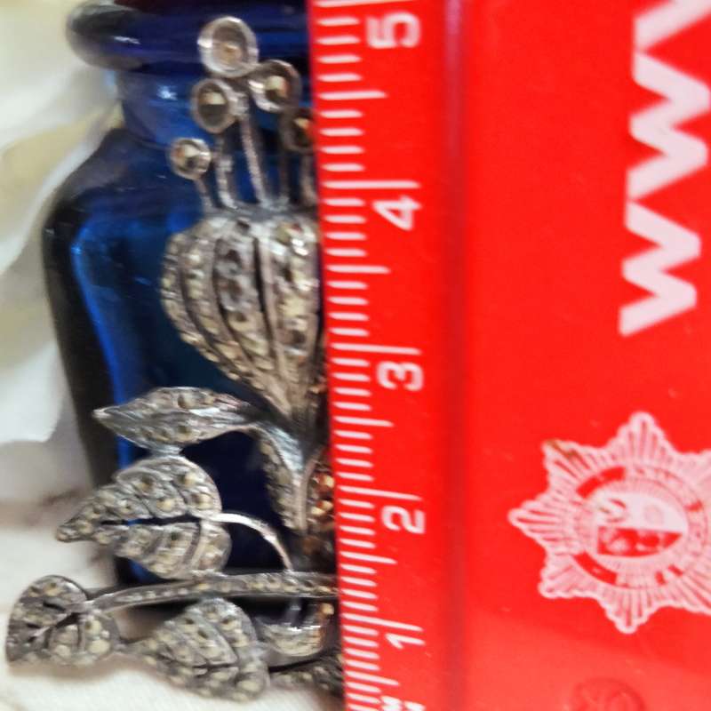 Brooch Sterling SILVER Vintage Marcasite LOOK At My BUY NOW listings NO WAITING