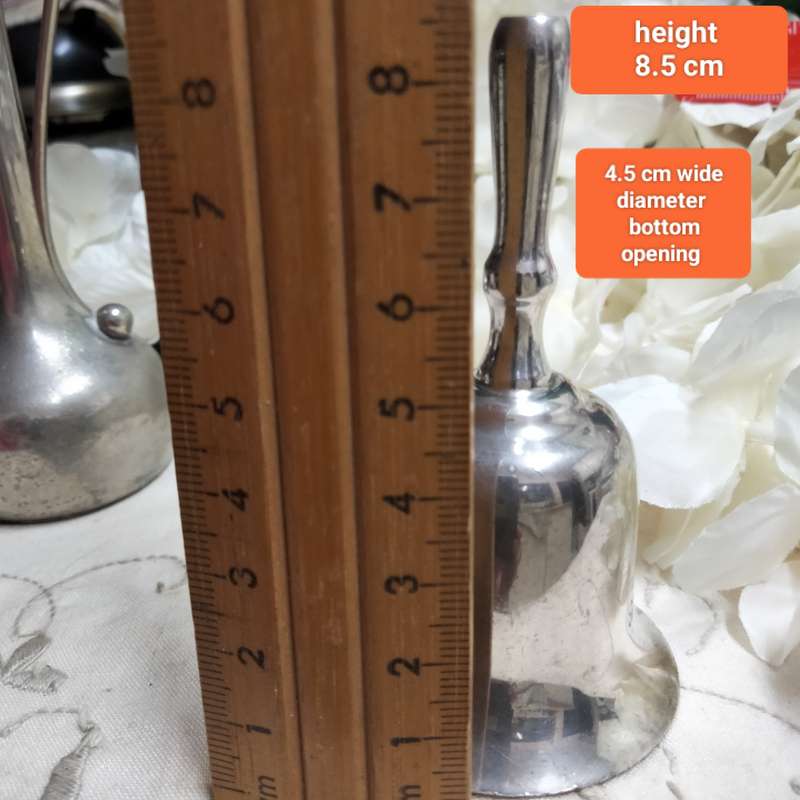3 Plated 2 EPNS bells+ Clangers +Plated Art Deco bud Vase  LOOK At My BUY NOW LISTINGS NO WAITING