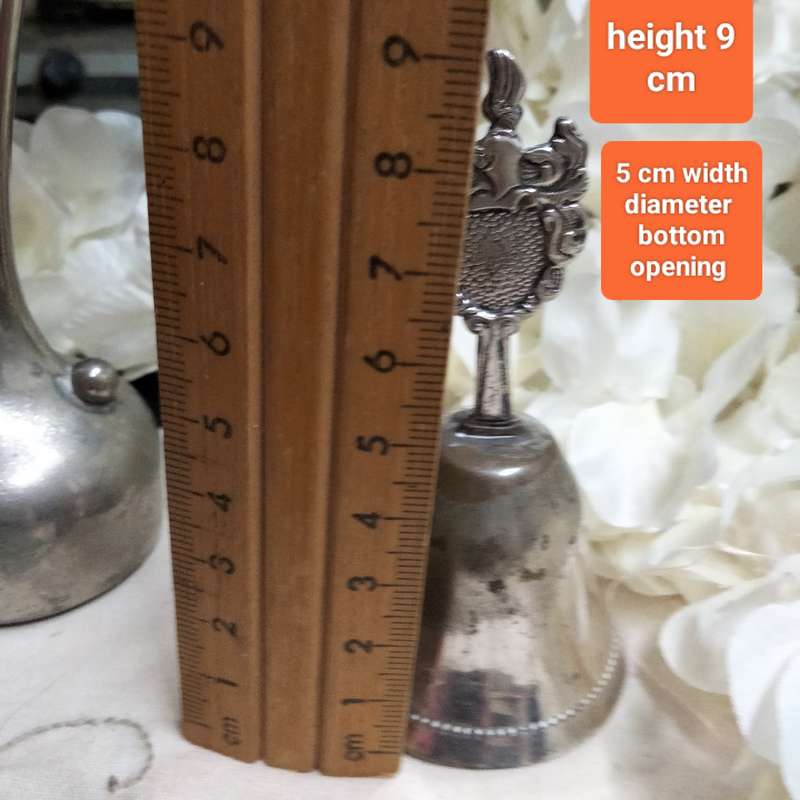 3 Plated 2 EPNS bells+ Clangers +Plated Art Deco bud Vase  LOOK At My BUY NOW LISTINGS NO WAITING