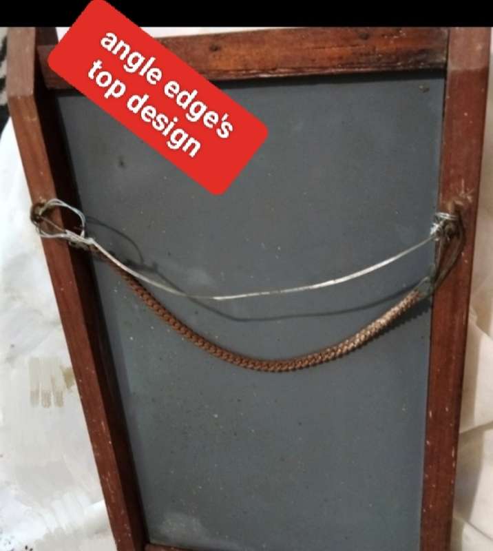 Mirror ART DECO frame curved wood+chain LOOK At My BUY NOW LISTINGS NO WAITING