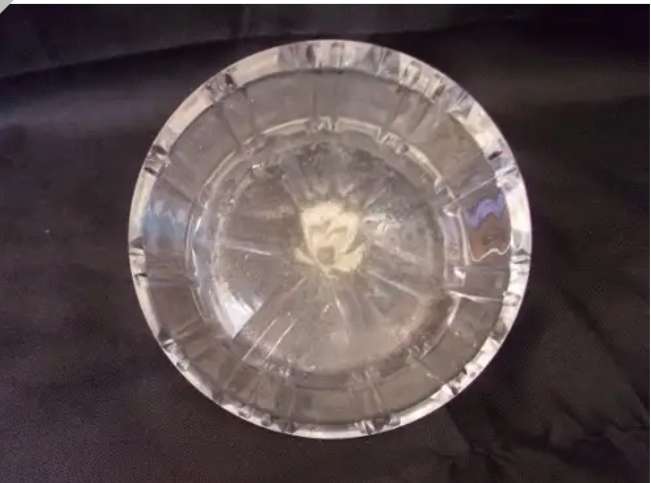 1930 ART DECO - Crystal+ brass Perfume bottle - No pump LOOK AT MY BUY NOW LISTINGS NO WAITING