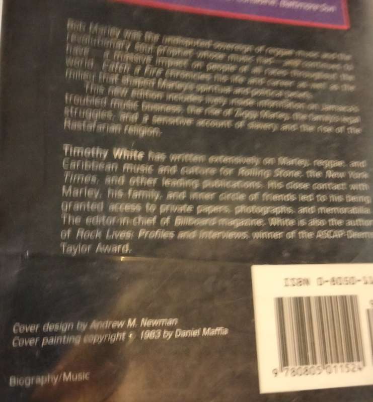 Catch a Fire-The Life of Bob Marley Timothy White revisedEditionPB1992 B+W pics Pre-owned softcover