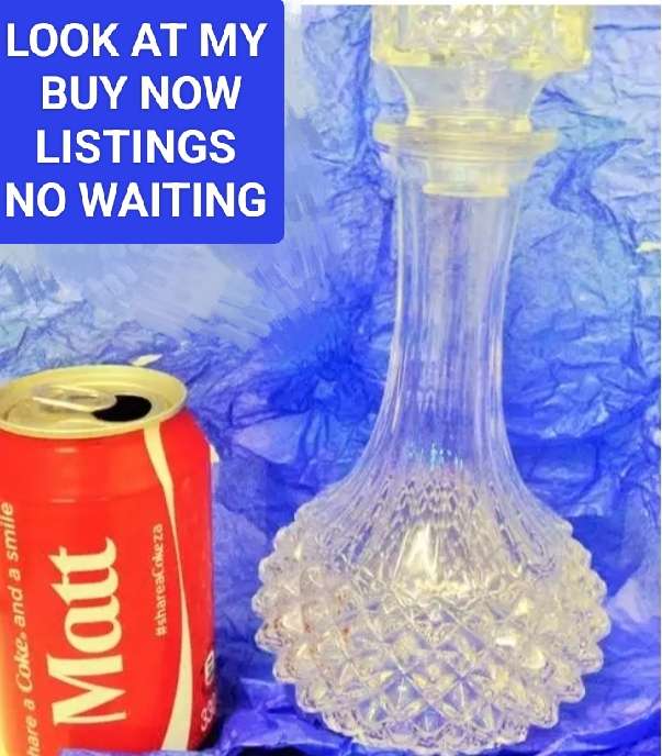 Decanter +stopper - Crystal d Arq  LOOK AT MY BUY NOW LISTINGS NO WAITING