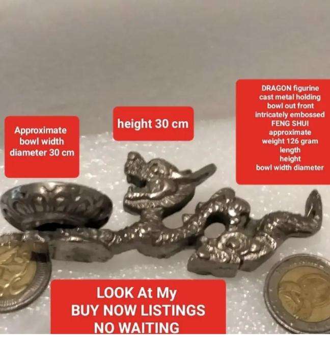 Old Chinese Dragon small Asian Oriental Art Figurine Cast IronLOOK At My BUY NOW listings NO WAITING