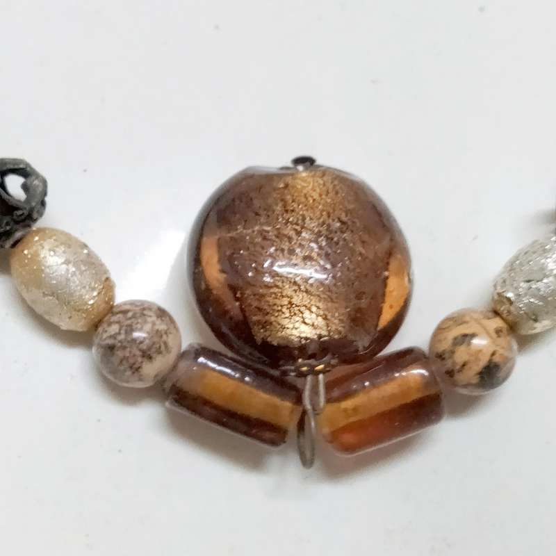 NECKLACE 3 Munano -1 WEDDING Cake -1 lampwork glass-1 Art glass All 1 Bid