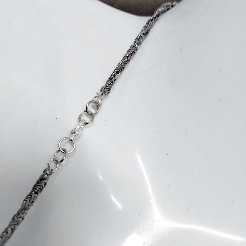 Necklace Chain +Large Pendant has Crystals Silver tone metal LOOK At My BUY NOW LISTINGS NO WAITING