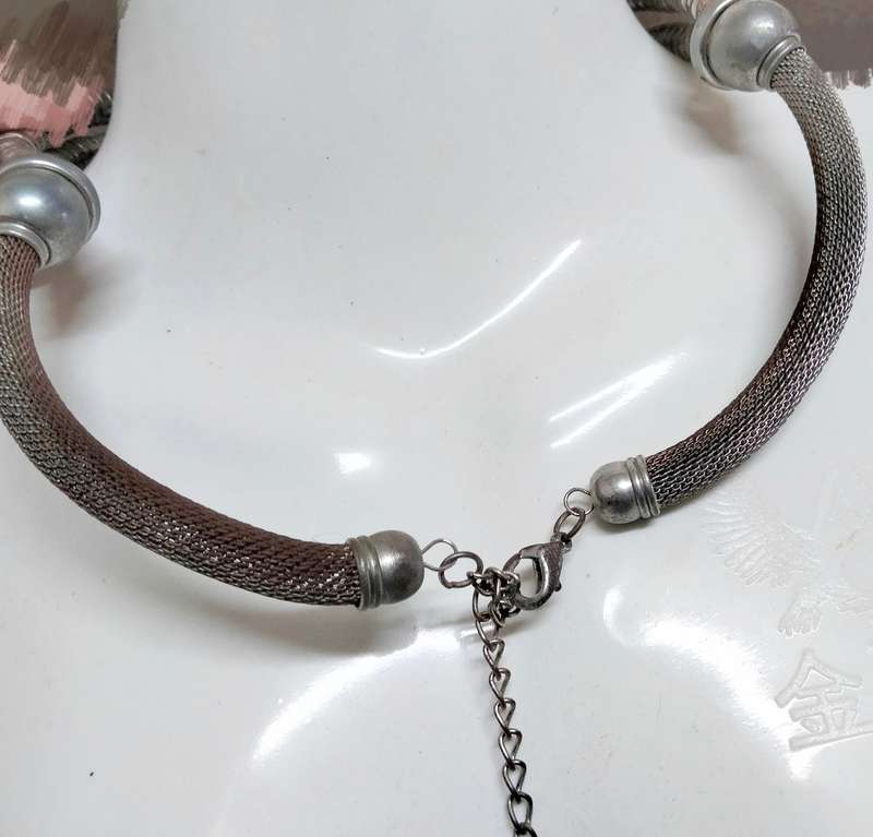 Necklace Necklace Xtra Lage -Ceramic+ Crystal Spacers LOOK At My BUY NOW  NO WAITING