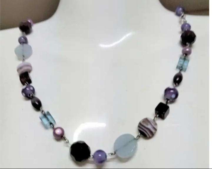 NECKLACE  MURANO Italian -  ART GLASS - handcrafted lampwork glass Vintage + other mix