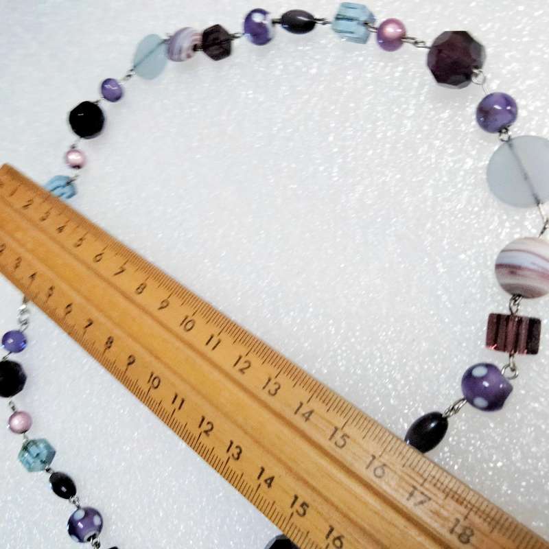 NECKLACE  MURANO Italian -  ART GLASS - handcrafted lampwork glass Vintage + other mix