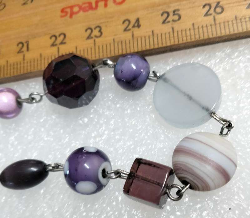 NECKLACE  MURANO Italian -  ART GLASS - handcrafted lampwork glass Vintage + other mix