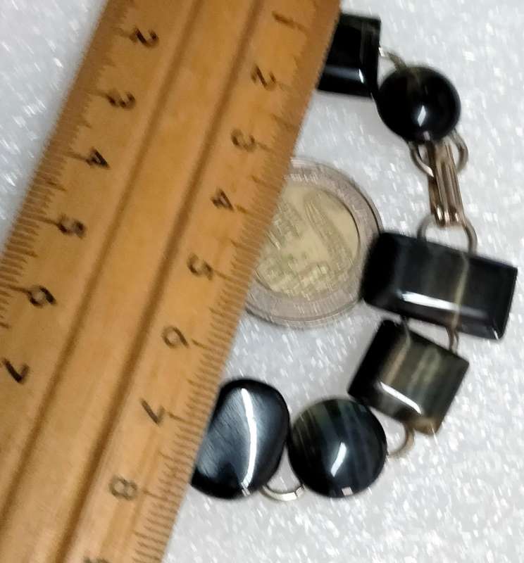 1970 Bracelet - TIGER EYE -Semi Precious Gemstone  Gold tone metal LOOK at my BUY NOW NO WAITING