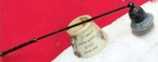 2 items 1 French label inside Candle Snuffer LeFamillie -Flower handle barley twist+ 1 candle holder