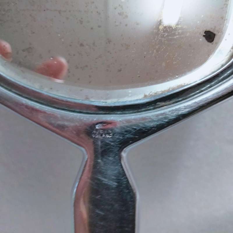Art Deco Silver plate vanity bevelled Glass Mirror+hair Brush Not Set LOOK at My BUY NOW-NO WAITING