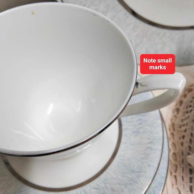 Royal Albert 11 pieces VINTAGE  MIRROR Silver + white- LOOK AT MY BUY NOW LISTINGS NO WAITING