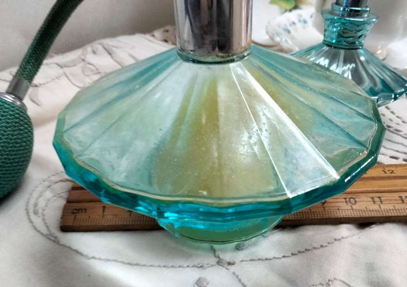 2 Perfume bottles Britney Spears blue glass 1has tassel+pump EmptyLOOK At My BUY NOW itemsNO WAITING