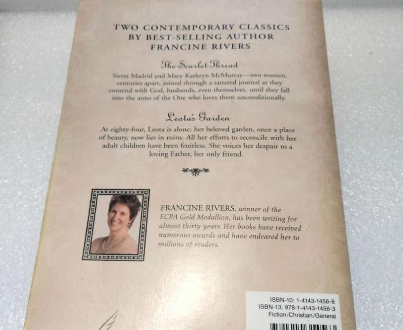 Book Author FRANCINE RIVERS-The Scarlet Thread+Leota,s Garden PB 2004 page 889 Softcover pre-owned
