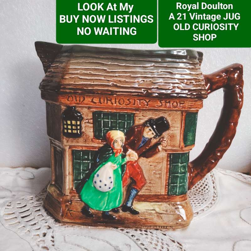 ROYAL DOULTON -1 Old Curiosity shop Pattern -Jug Vintage LOOK AT MY BUY NOW LISTINGS NO WAITING