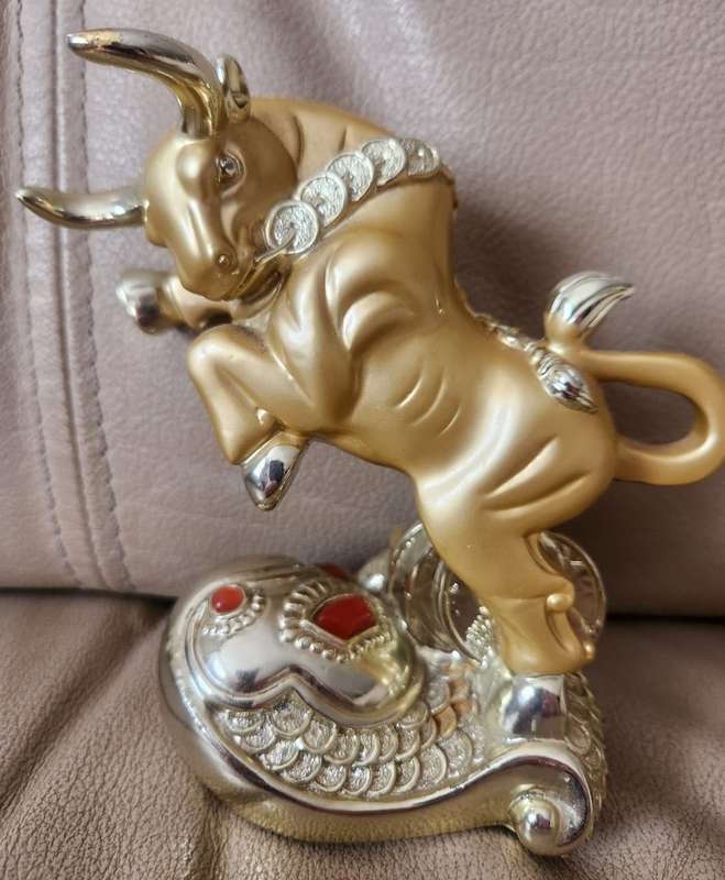 Feng Shui Brass Bull Statue Chinese