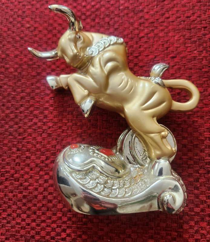 Feng Shui Brass Bull Statue Chinese
